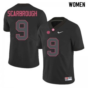 NCAA Women's Alabama Crimson Tide #9 Bo Scarbrough Stitched College Nike Authentic Black Football Jersey FL17S08EP